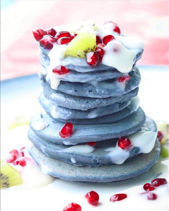 Blue Matcha Pancakes